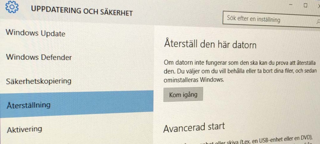 Formatera Om Datorn Windows 10