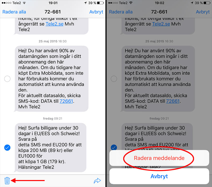 Radera Sms Från Annans Telefon