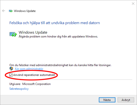 Windows Update Fungerar Inte