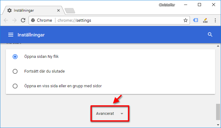 Chrome - Avancerat - Stäng av aviseringar - Chrome - Settings