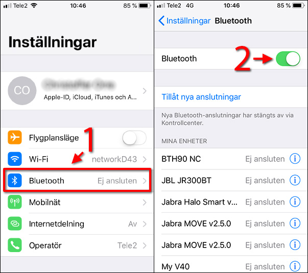 Stäng av Bluetooth permanent - Helt och hållet - iPhone - iPad