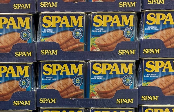 SPAM - Pork and ham - Skräppost